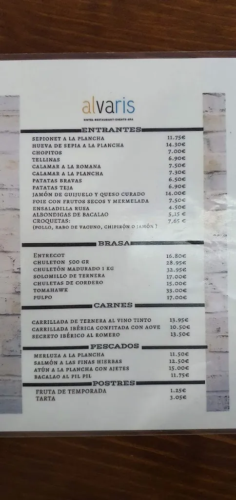 Menü_Complejo Gasaqui_Aielo de Malferit_Bild_2