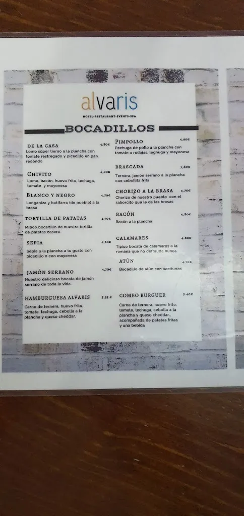 Menü_Complejo Gasaqui_Aielo de Malferit_Bild_4