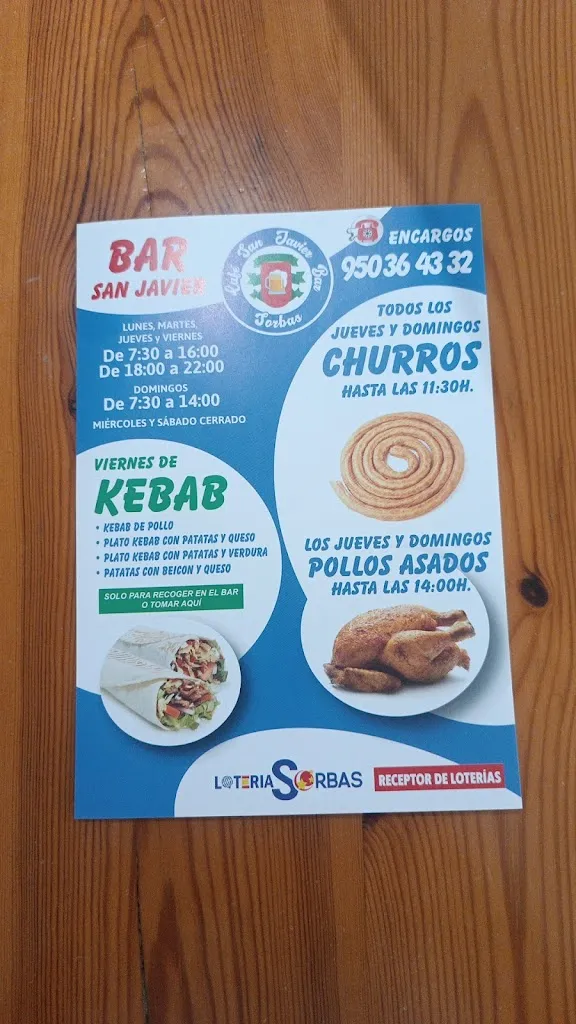 Menu_Bar San Javier y LoteríaSorbas_Sorbas_image_2