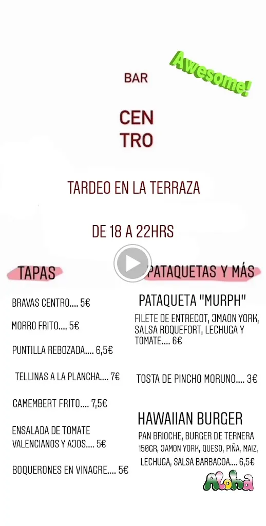 Menu_Bar Restaurante Centro_Albalat dels Sorells_image_1