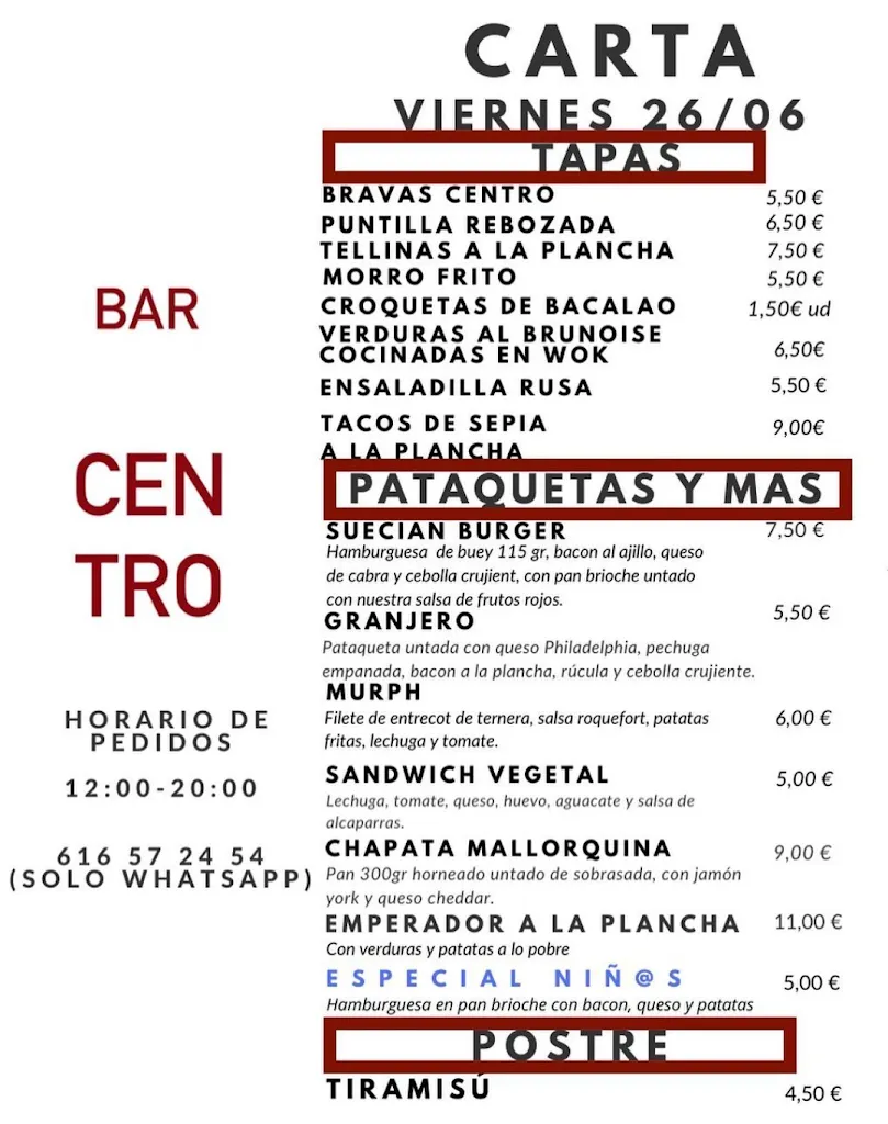 Menu_Bar Restaurante Centro_Albalat dels Sorells_image_4