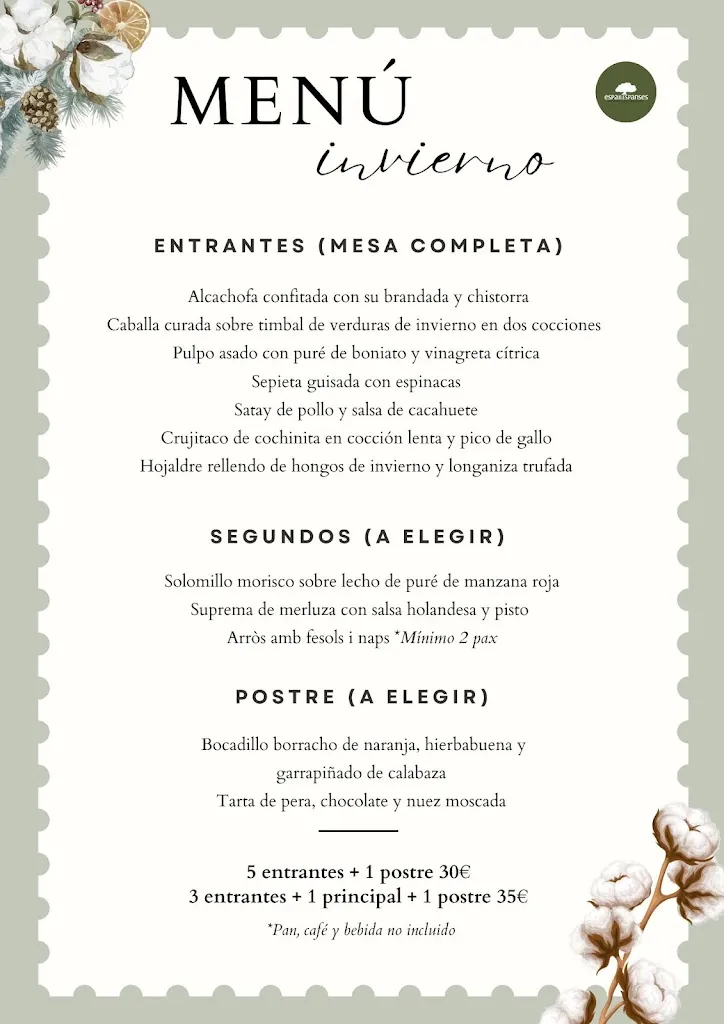 Menu_Restaurant Espai Les Panses_Albalat dels Tarongers_image_1