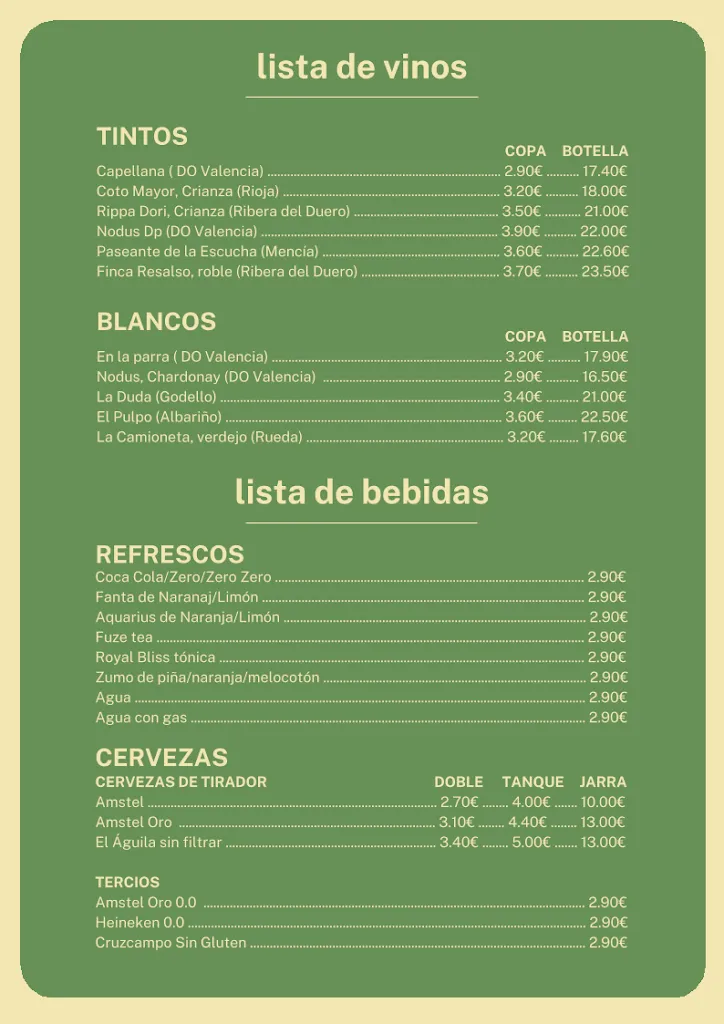 Menu_Bar La Picaeta, Tarongers_Albalat dels Tarongers_image_1