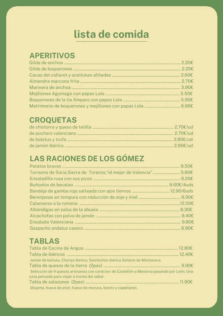 Menu_Bar La Picaeta, Tarongers_Albalat dels Tarongers_image_3