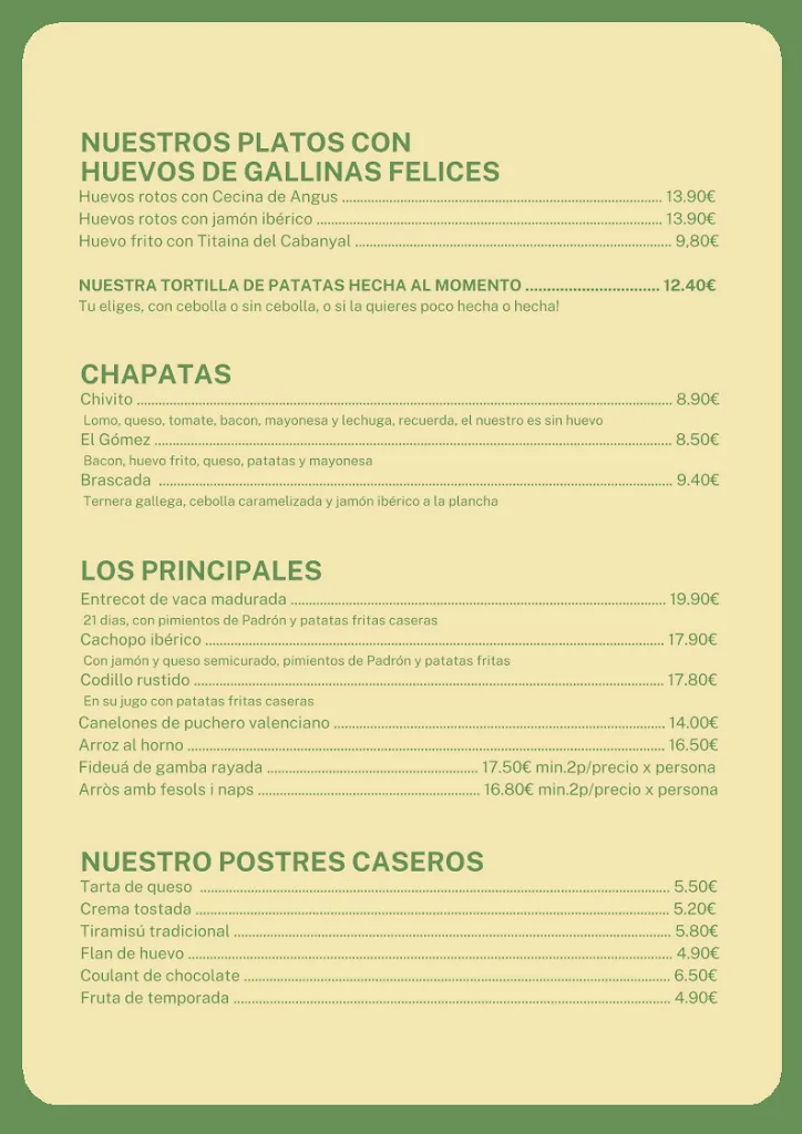 Menu_Bar La Picaeta, Tarongers_Albalat dels Tarongers_image_4