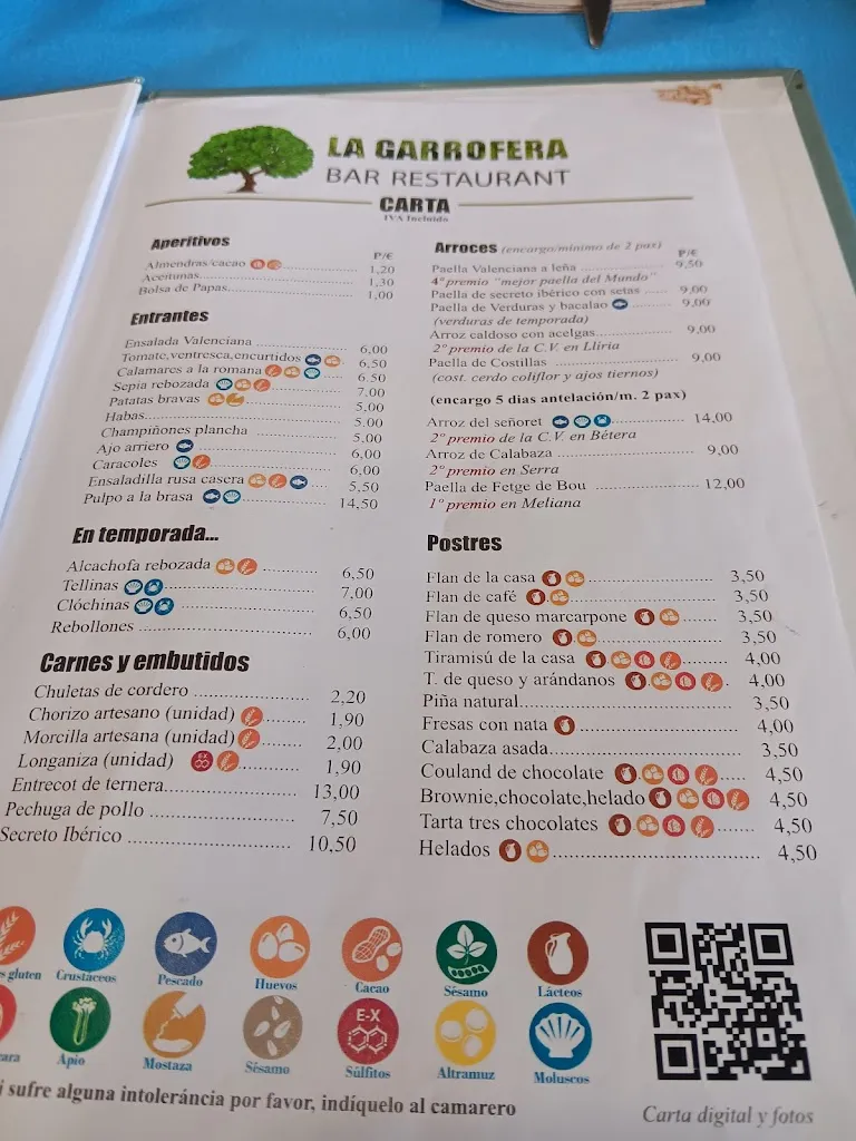 Menu_Restaurant La Garrofera_Albalat dels Tarongers_image_1