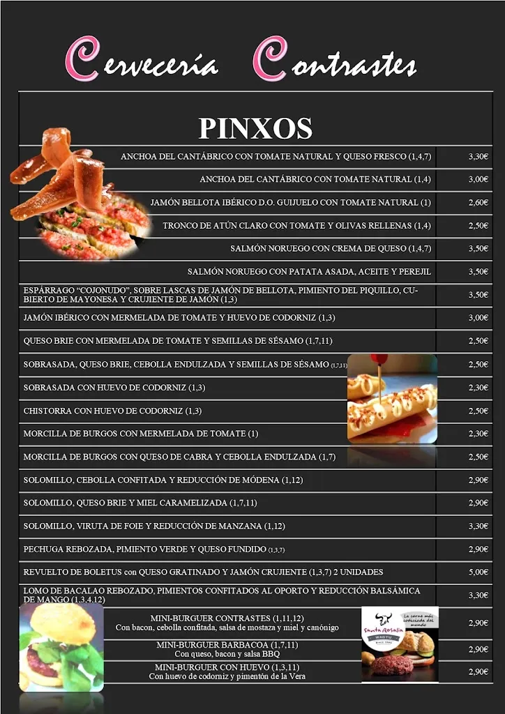 Menü_Cervecería Contrastes_Albal_Bild_1