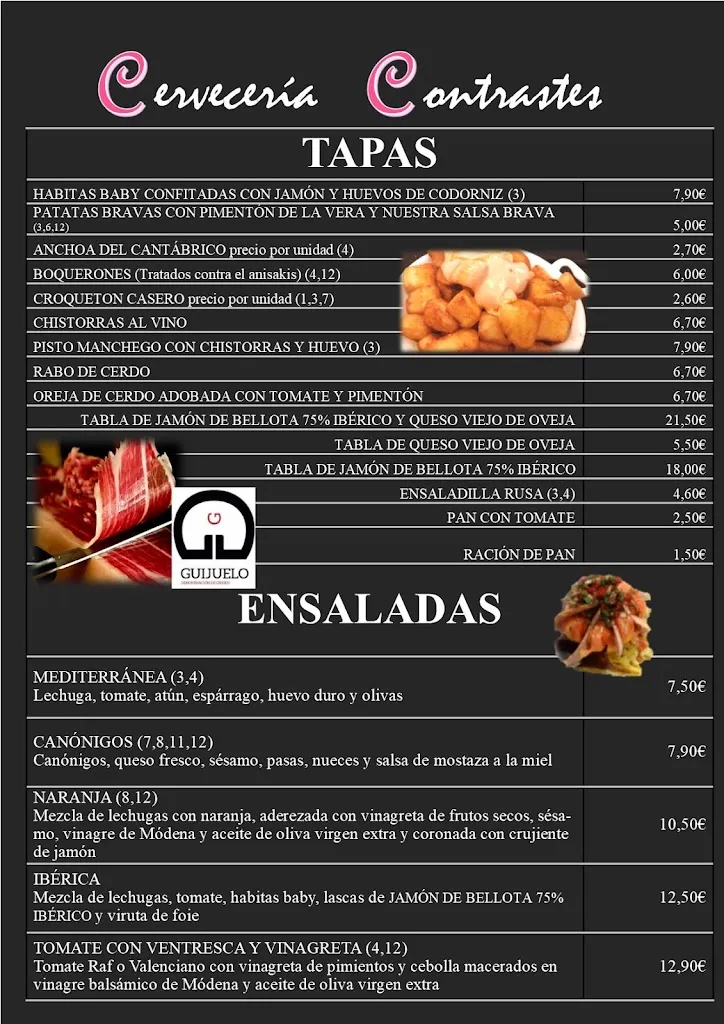 Menü_Cervecería Contrastes_Albal_Bild_2