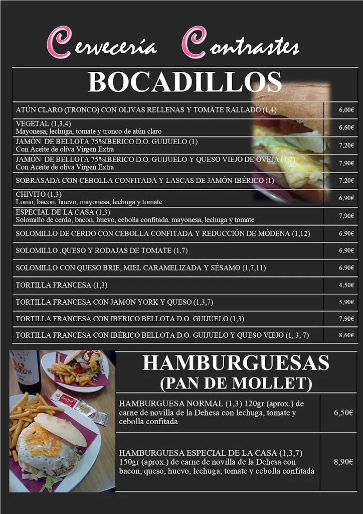 Menü_Cervecería Contrastes_Albal_Bild_3
