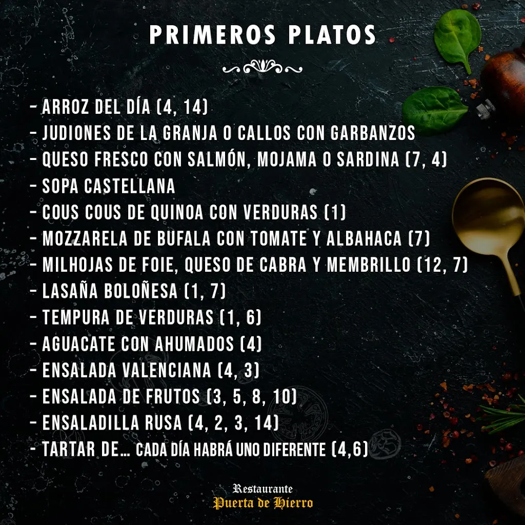 Menu_Restaurant Puerta de Hierro SL_Albal_image_1