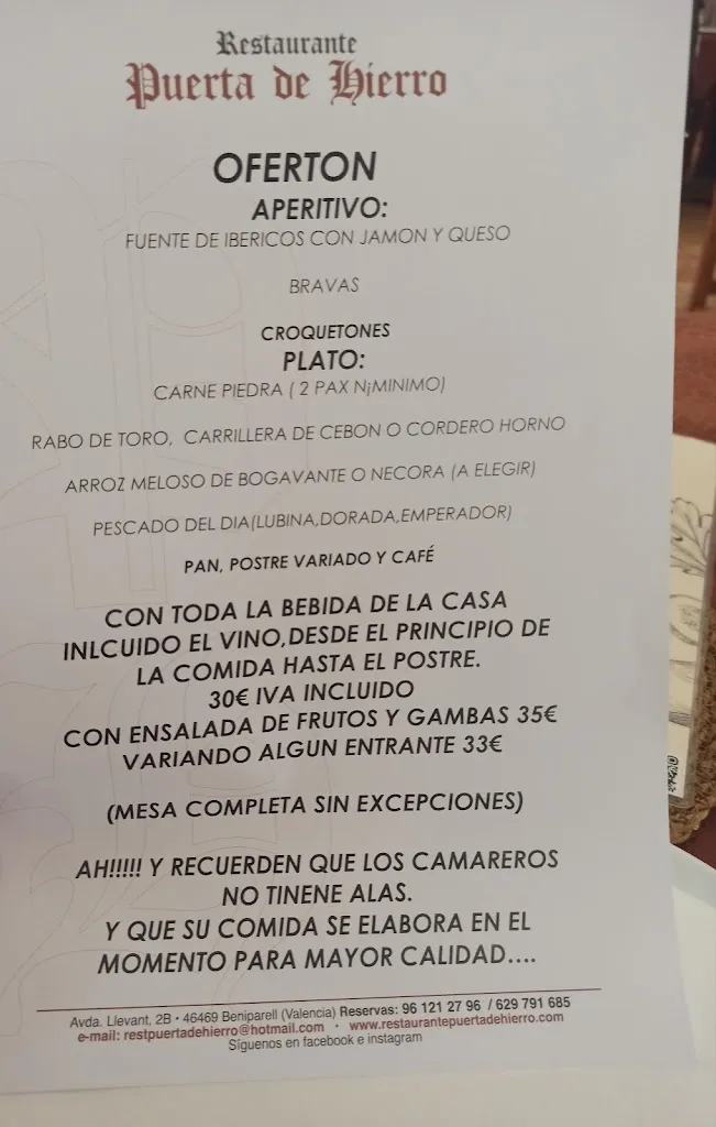 Menu_Restaurant Puerta de Hierro SL_Albal_image_4