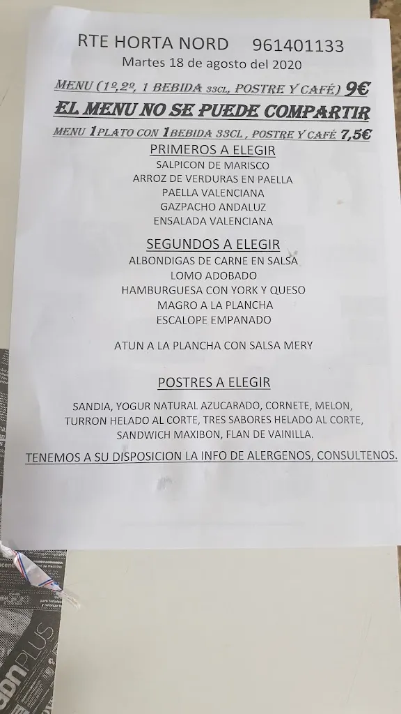 Menu_Restaurante L’horta Nord_Albuixech_image_4