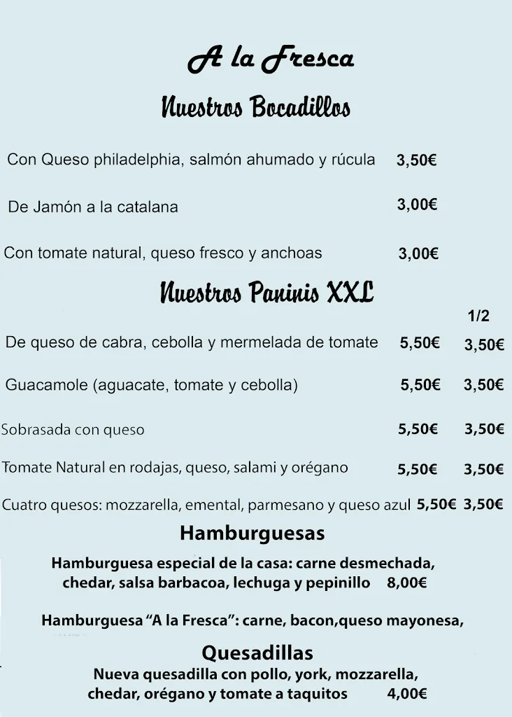 Menu_A La Fresca Albuixech_Albuixech_immagine_1