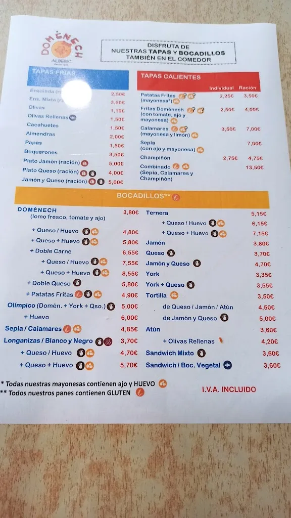 Menu_Restaurante Doménech_Alberic_image_1