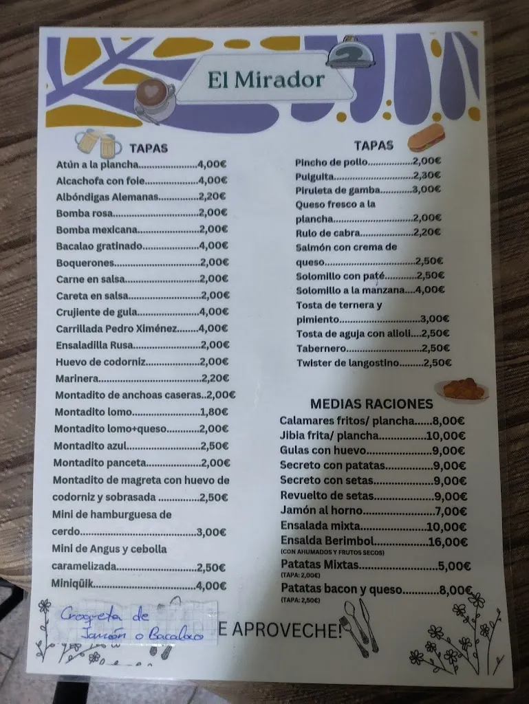 Menu_El Mirador_Olula del Río_image_1