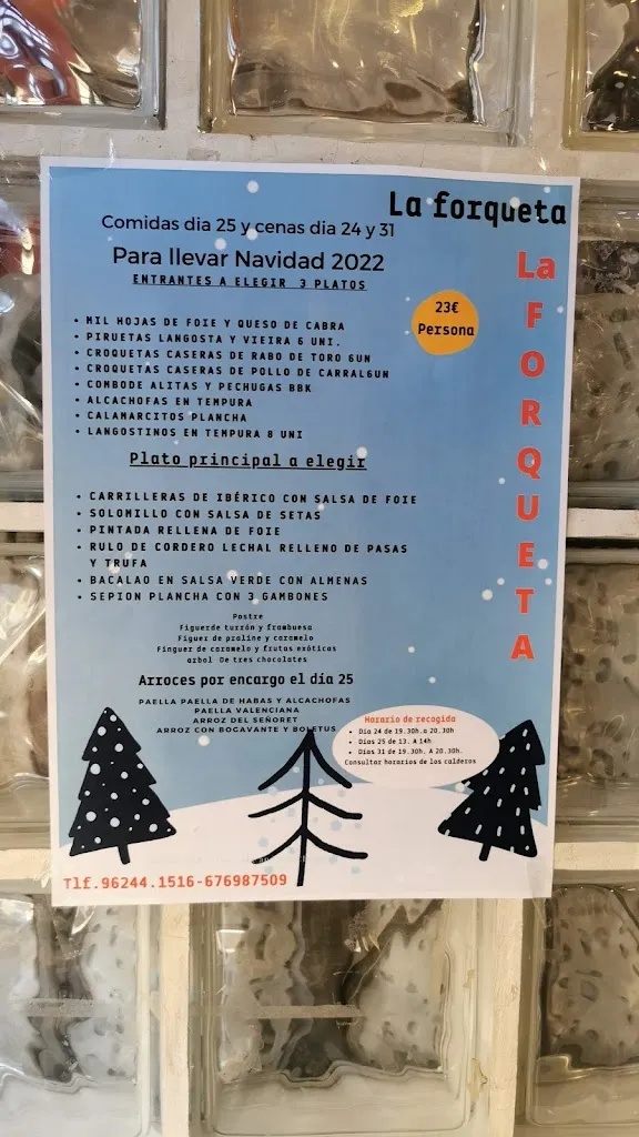 Menu_Restaurant La Forqueta_Alberic_image_1