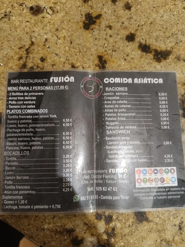 Menu_bar restaurante fusion（comida asiatica）_Yuncos_image_3