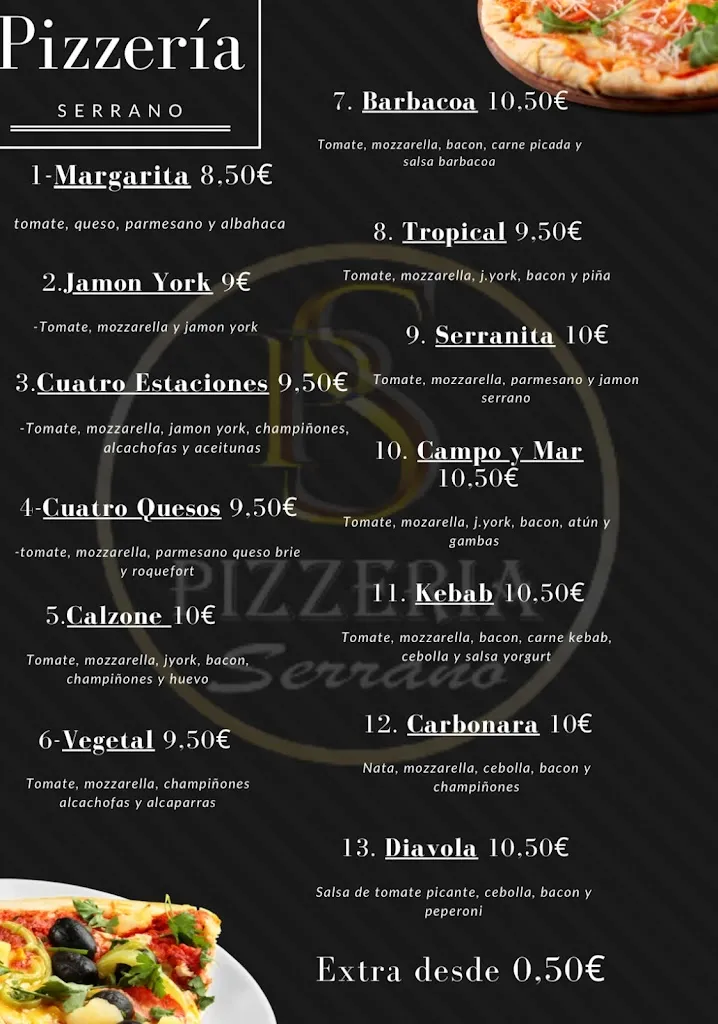 Menü_Pizzería Serrano_Olula del Río_Bild_1