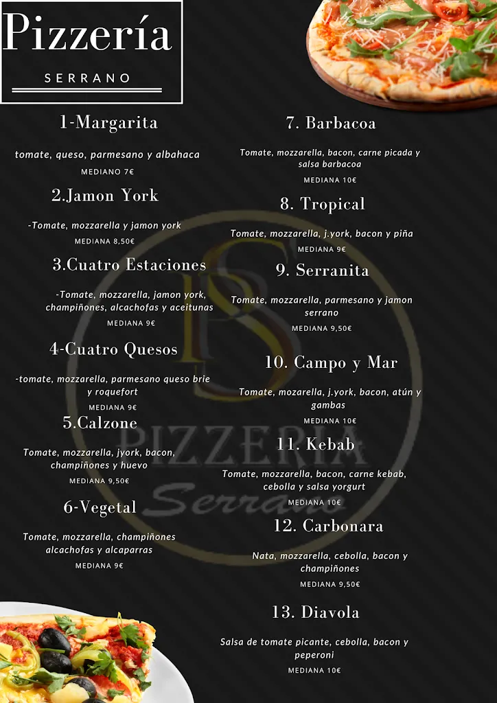 Menü_Pizzería Serrano_Olula del Río_Bild_3