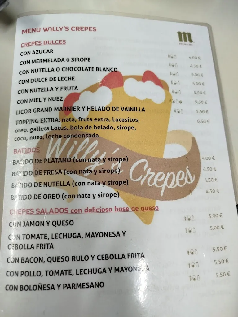 Menu_Bar Willy's crepes_Yuncos_image_1