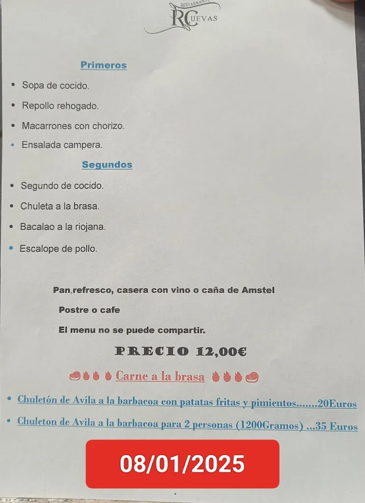Menu_Restaurante Cuevas_Yuncos_immagine_1