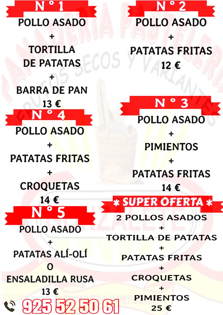 Menu_Gonzalete Panadería , Frutos Secos y Comidas para llevar._Yuncos_image_1