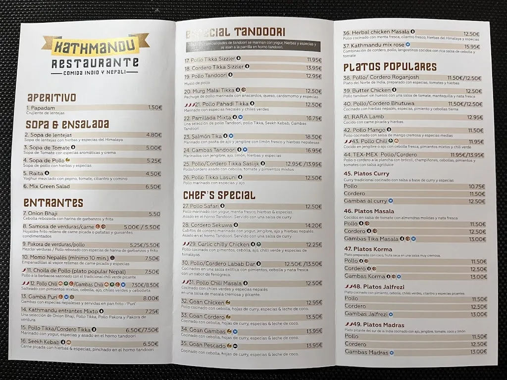 Menu_Restaurante Kathmandu Alboraia - Menjar indi i nepalés_Alboraya_immagine_2