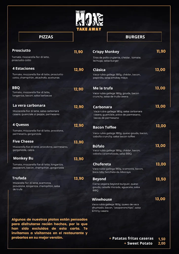 Menu_The Last Monkey_Alboraya_immagine_3