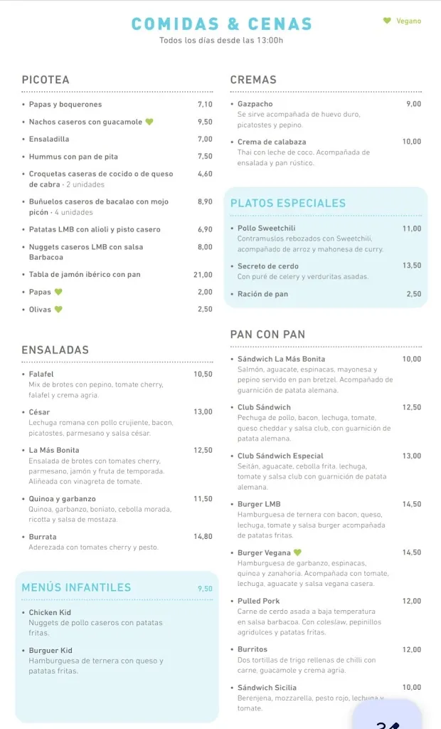 Menu_La Más Bonita_Alboraya_image_1