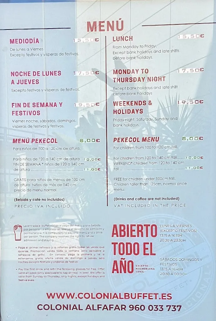Menu_Colonial Buffet Alfafar_Alfafar_image_3