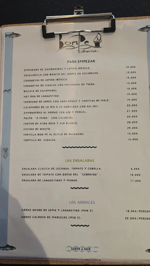 Menu_Bon Pe Taberna Restaurante Marisquería_Cedeira_image_2