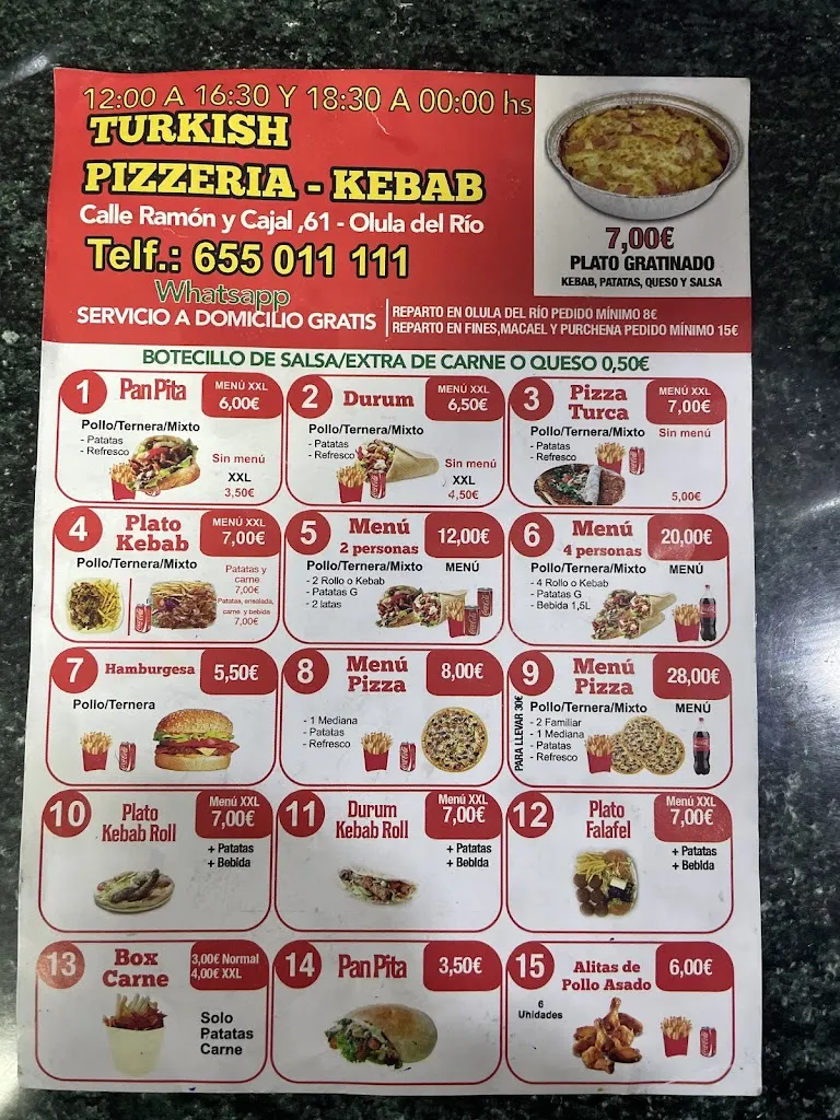 Menu_Turkish pizzeria kebab_Olula del Río_immagine_2