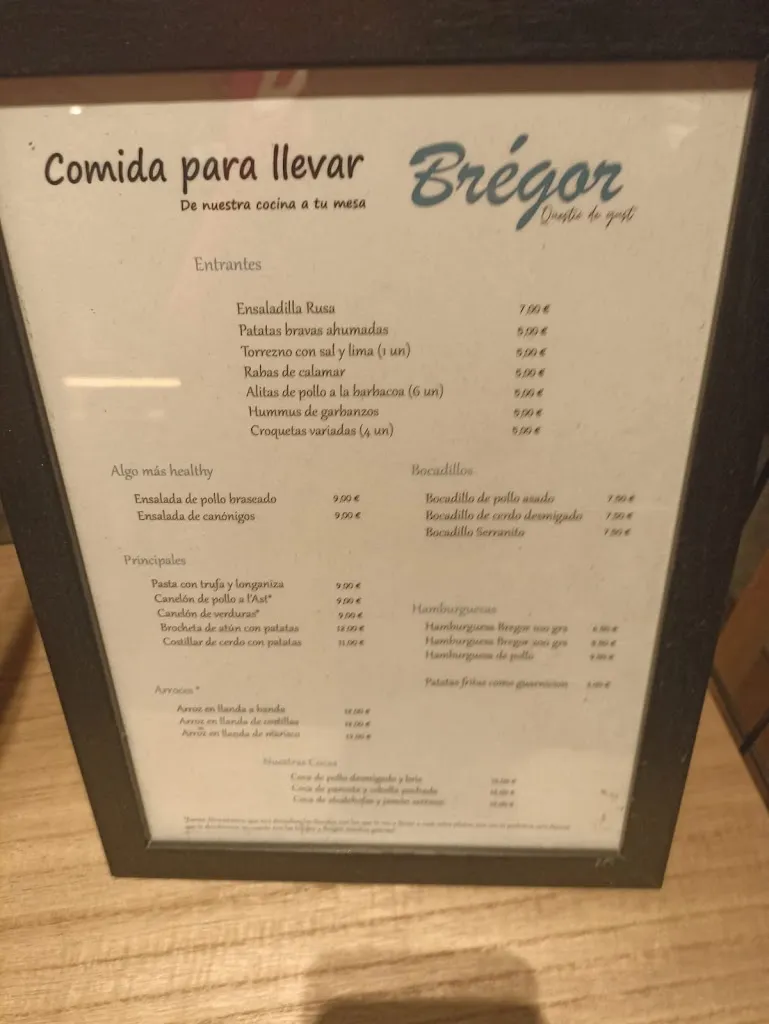 Menü_Brégor Alcàsser_Alcàsser_Bild_1