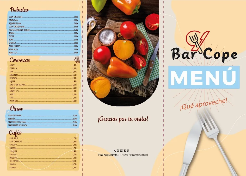 Menu_Bar Cope Picassent_Alcàsser_image_3