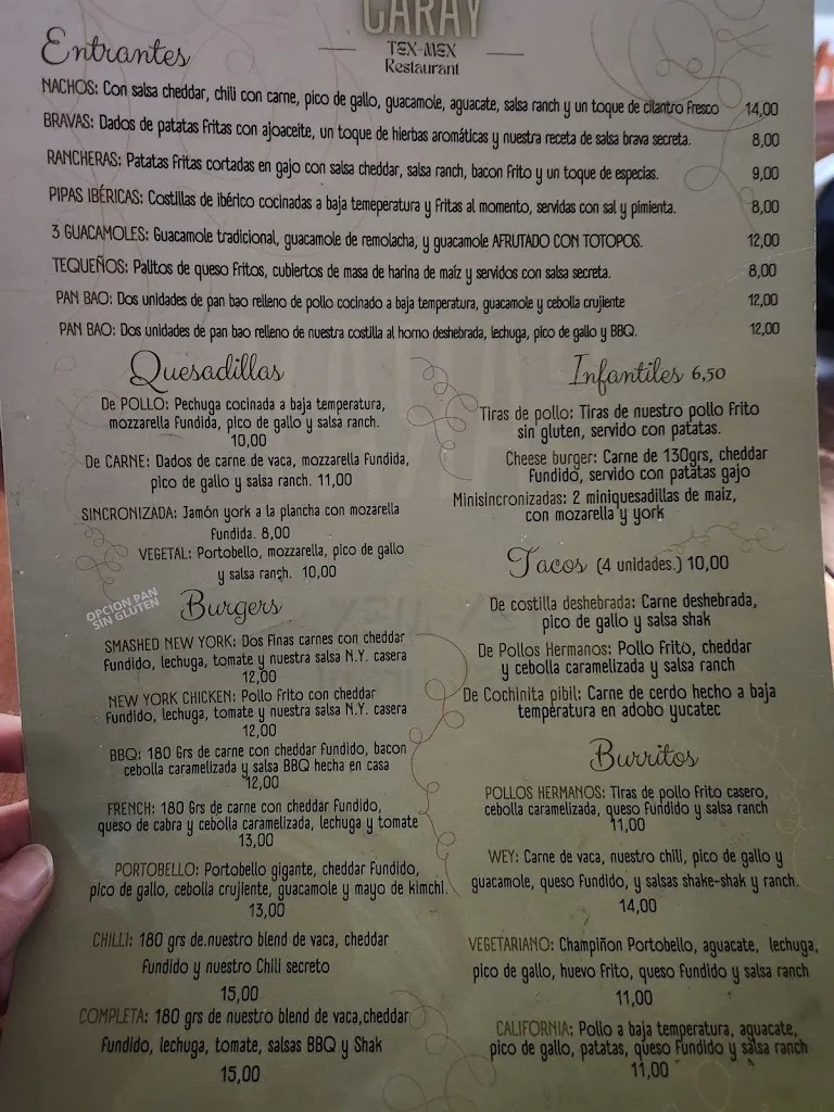 Menu_CARAY BAR FOOD&DRINKS_Aldaia_image_1