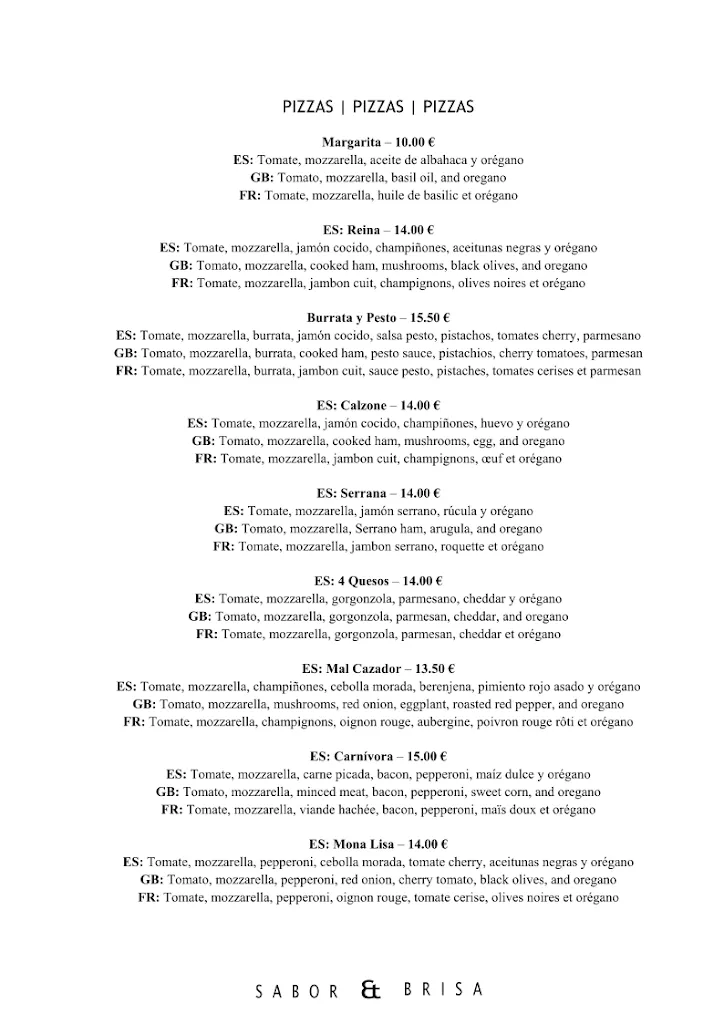 Menu_SABOR Y BRISA RESTAURANT_Alcocéber_image_2