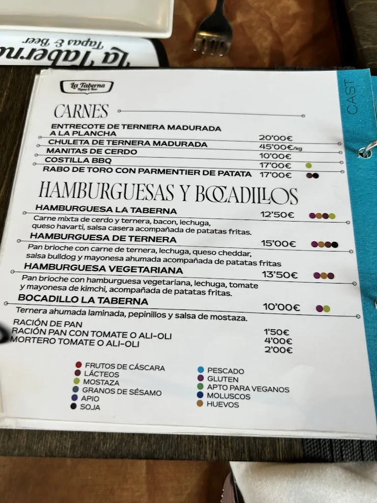 Menu_Bar La Taberna_Alcocéber_image_1