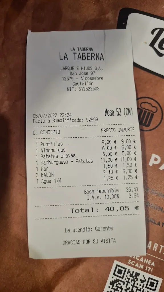 DavidC264_Bar La Taberna_Alcocéber_review