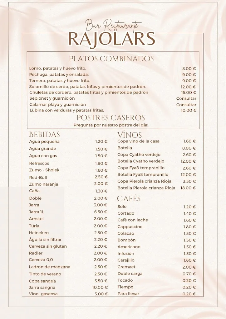 Menu_Bar-cafeteria Rajolars_Alfara del Patriarca_immagine_1