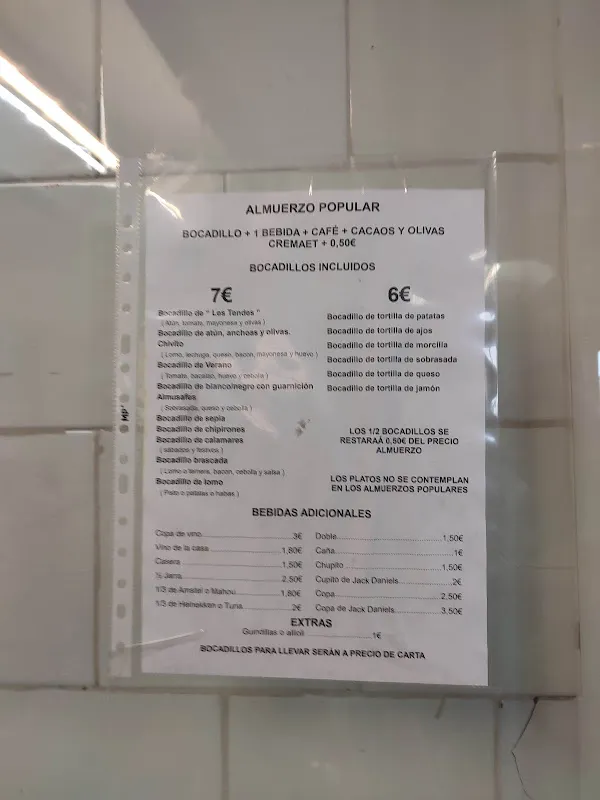 Menu_Bar Les Tendes. Almàssera_Almàssera_image_2