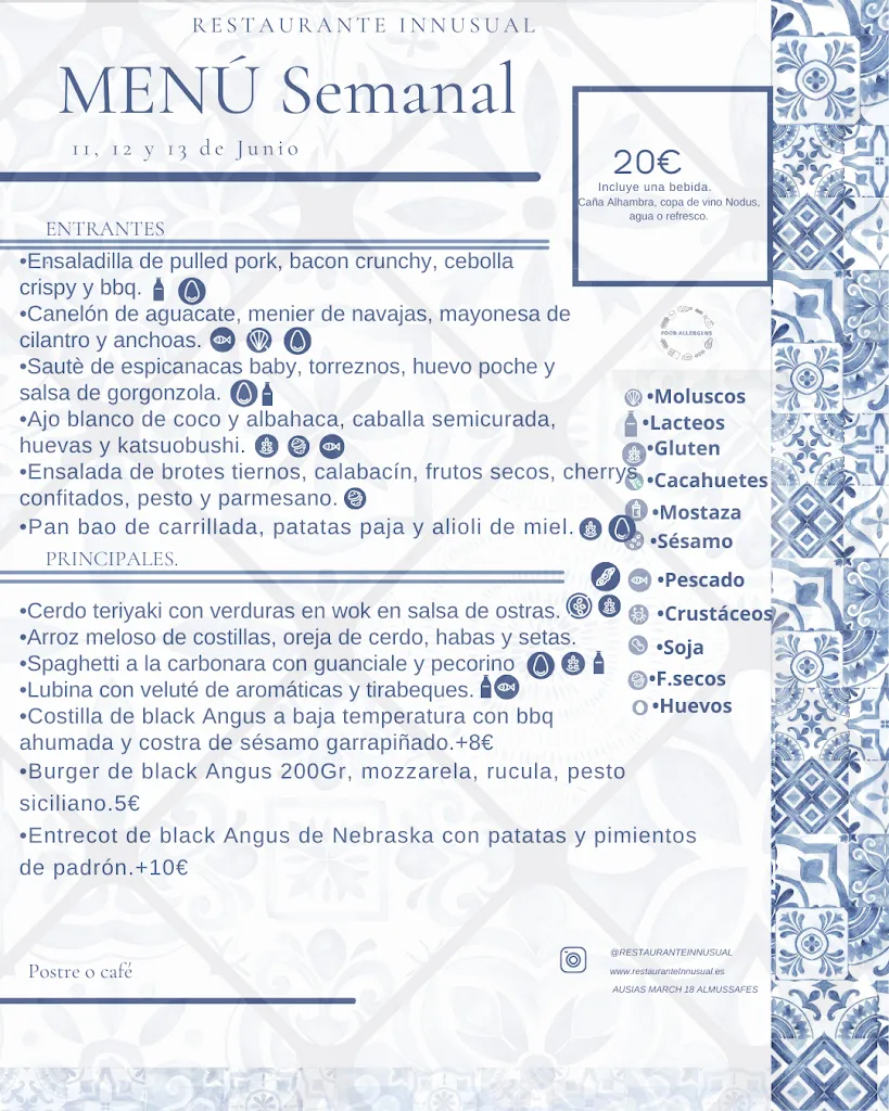 Menu_Restaurante Innusual_Almussafes_immagine_2