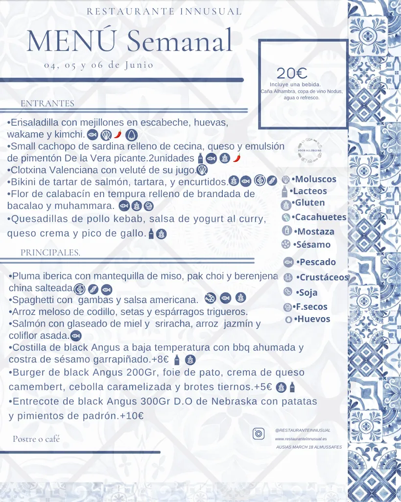 Menu_Restaurante Innusual_Almussafes_immagine_3