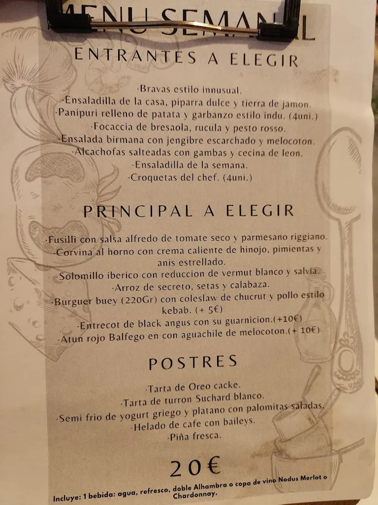 Menu_Restaurante Innusual_Almussafes_immagine_4