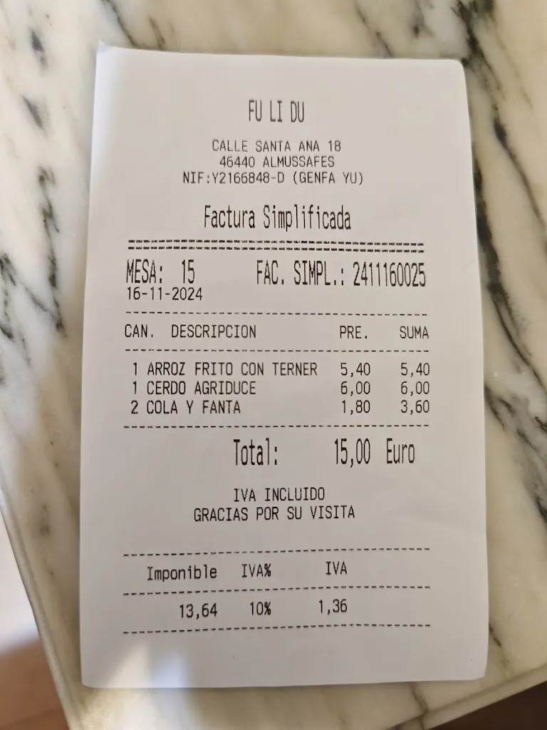 Anniette Vallecillo_Restaurante chino Fulidu_Almussafes_review