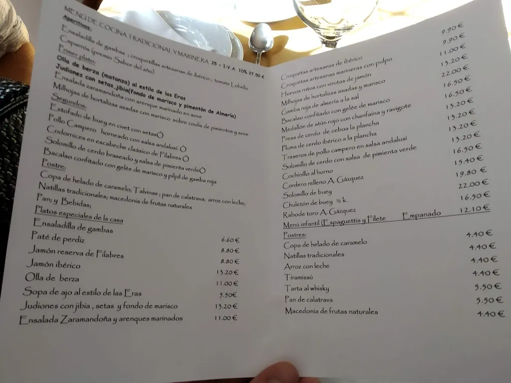 Menu_Las Eras Antonio Gázquez_Tabernas_immagine_2