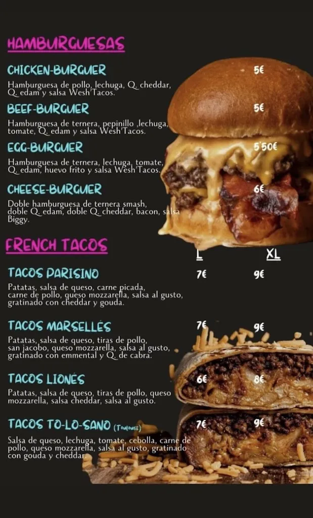 Menü_Wesh’tacos Algemesí_Algemesí_Bild_1