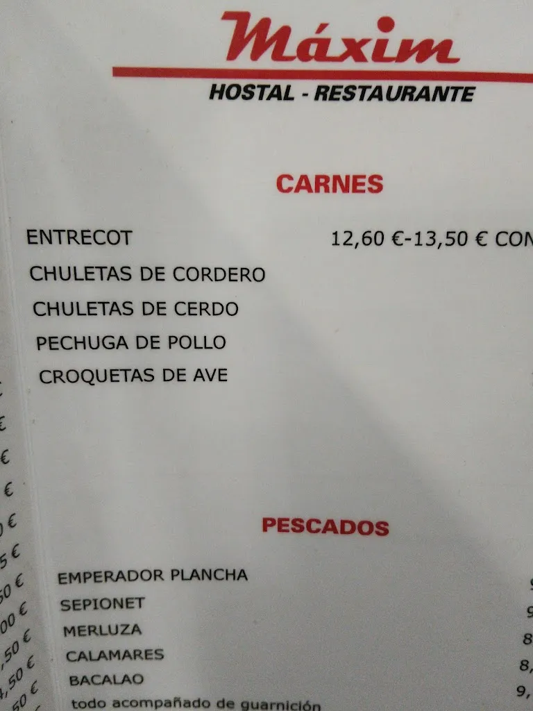 Menu_HOSTAL RESTAURANTE MAXIM_Algemesí_immagine_2