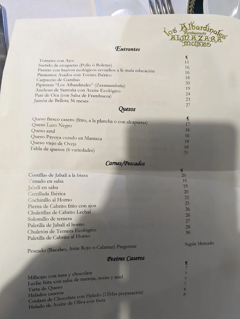 Menu_Los Albardinales Restaurante Museo_Tabernas_image_3