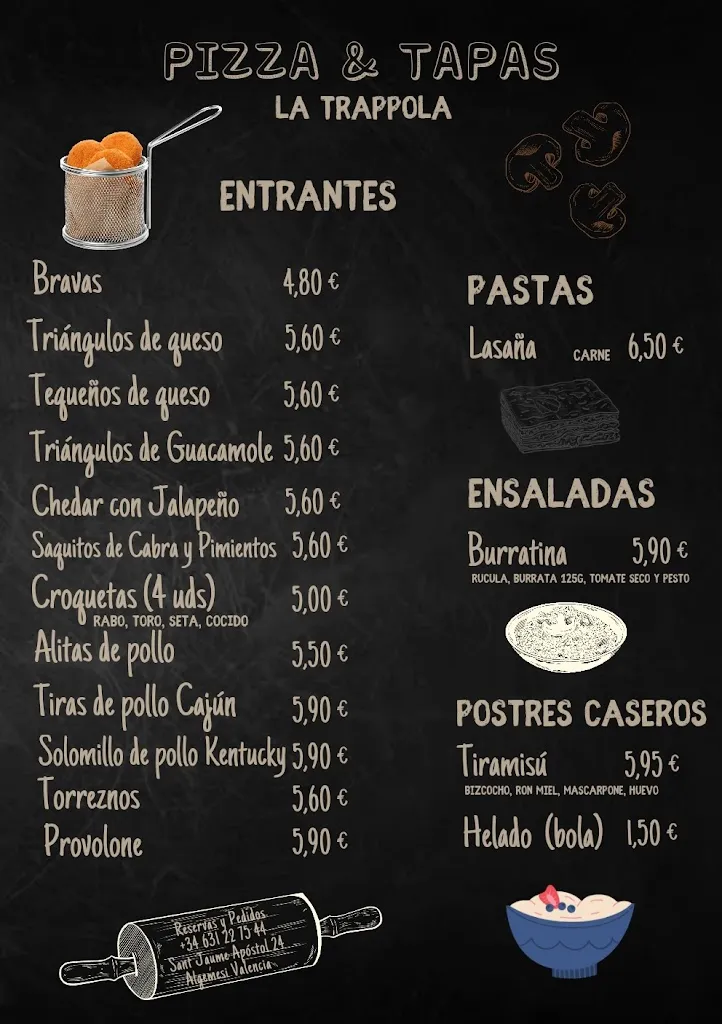 Menu_Pizza & Tapas La Trappola_Algemesí_image_2