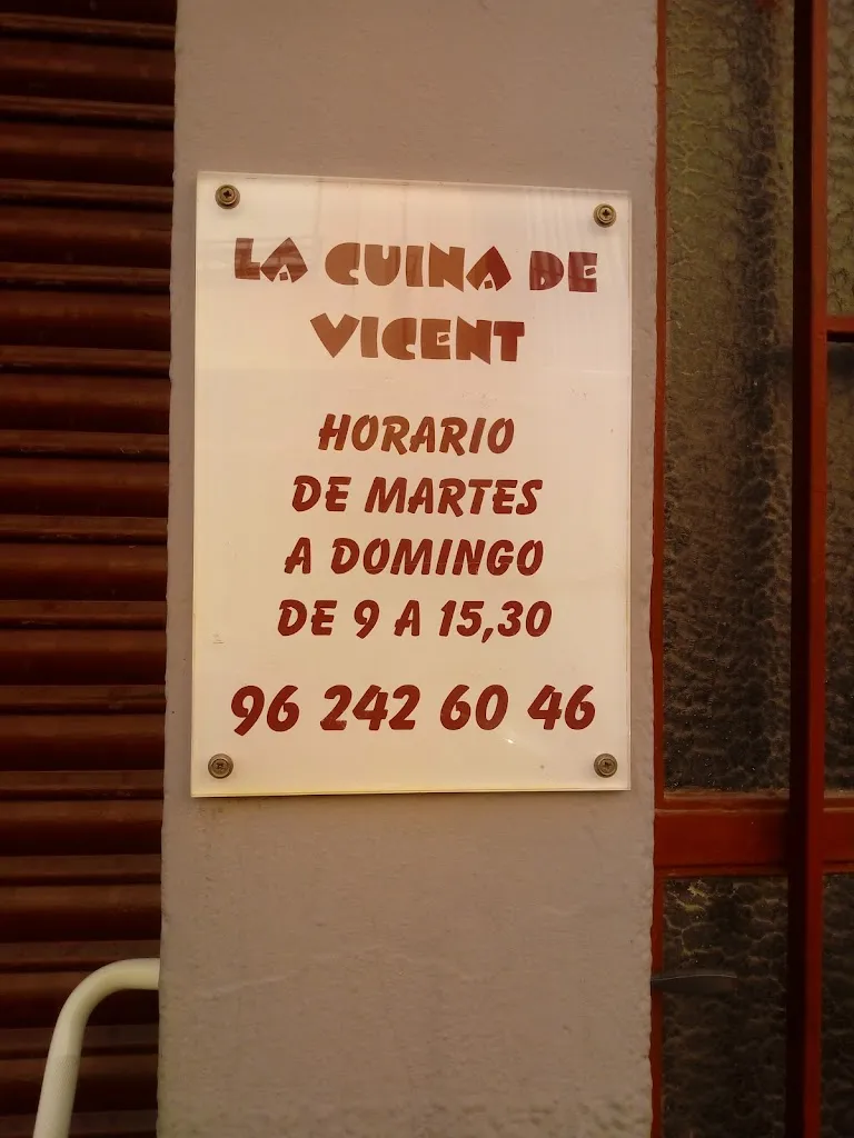 La Cuina de Vicent restaurant in Algemesí